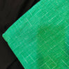 Pure Cotton Sea Green Handloom With White And Black Tiny Slub Woven Fabric