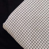Pure Cotton White With Black Checks Woven Fabric