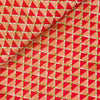 Pure Cotton With Shades Of Pink Triangles Screen Print Fabric