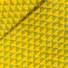 Pure Cotton With Yellow Green Triangles Screen Print Fabric