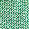 Pure Jaipuri Cotton White With Green Rhombus Hand Block Print Fabric