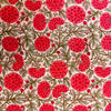 Pure Jaipuri Cotton With Marigold Jaal Hand Block Print Fabric