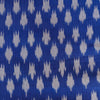 Pure Mercendised Cotton Ikkat Blue With Tiny Ikkat Weaves Hand Woven Fabric