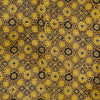 Pure Modal Silk Ajrak Mustard Kashish With Yellow And Black Tile Hand Block Print Fabric