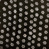 Pure Soft Modal Black With White Tiny Hand Block Print Dot Flower Hand Block Print Fabric