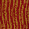 Pure Soft Modal Cotton Dabu With  Red And Yellow Wavy Lines Hand Block Print Fabric