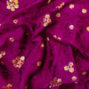 Purple Chinon With Sequence Flower Jaal Embroidered Fabric