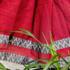 RAJNIGANDHA - Pure Mangalgiri Cotton Brown Maroon With Grey Ikkat Detailed Double Border Saree
