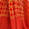 ROZANA - Pure Cotton Dabu Red And Yellow Saree