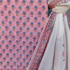 ROZANA - Pure Cotton Daily Wear Baby Pink With Tiny Foral Motifs Cotton Dupatta Set