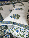 Raani Ka Bagh Blue Pure Cotton Jaipuri Double Bedsheet