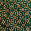 Rayon Green With Multi Patola Digitally Printed Fabric