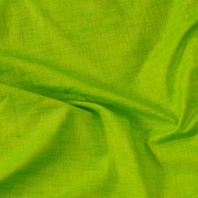 Rayon Slub Cotton Fabric Florescent Green Blouse Fabric ( 1 Meter )
