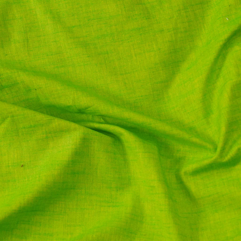 Rayon Slub Cotton Fabric Florescent Green