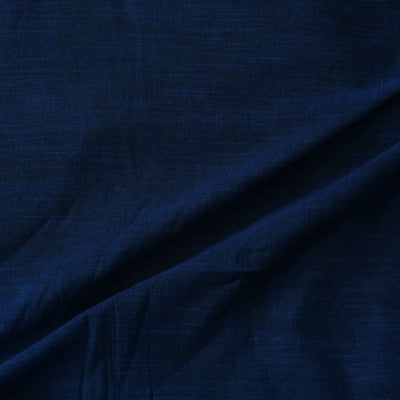 Rayon Slub Cotton Fabric Rich Blue Blouse Piece (1.14 Meter)
