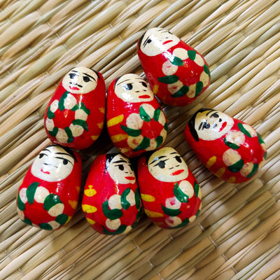 Red Dolls Wooden Buttons