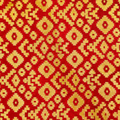 Redish Maroon Brocade With Heavy Gold Zari Weaving Hand Woven Banarasi Fabric Redish Maroon Brocade With Heavy Gold Zari Weaving Hand Woven Banarasi Fabric
