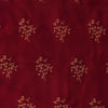 Royal Maroon Brocade Dola Silk With Bouquet Woven Motifs Fabric
