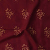 Royal Maroon Brocade Dola Silk With Bouquet Woven Motifs Fabric
