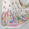 SUI DHAGA SPECIAL - Cream Semi Bangalore Silk Saree With Intricate Multi Colour Matka Hand Stitched Saree