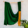 Sanskruti Piku Saree Emerald Green With Mustard Pallu