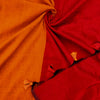 Sanskruti Piku Saree Orange With Maroon Pallu