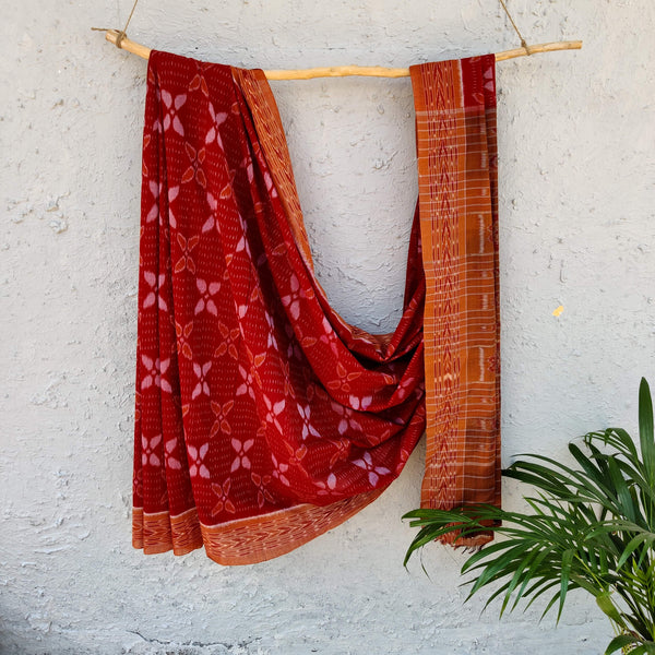 Sanskruti Raga Ikkat Saree