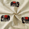 Sanskruti Rangrez Black Ajrak With Ajrak Elephant Patch Applique Dupatta