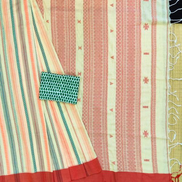 Sanskruti Veena Handloom Cotton Saree