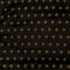 Satin Brocade Black With Dot Flower Motif Woven Blouse Fabric ( 1 Meter )