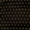 Satin Brocade Black With Dot Flower Motif Woven blouse Fabric ( 1 meter )
