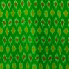Silk Secco Pochampally Ikkat Green Weave Handwoven Fabric
