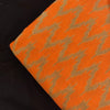 Silk Ikkat Orange With Beige W Weaves Woven Fabric