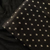 Slub Silk Royal Black With Tiny Embroidered Butti Fabric