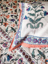 Spring Garden Jaal Pure Cotton Hand Block Printed Double Bedsheet Thread Count 250