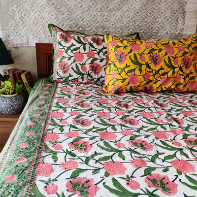 Spring Is Here Pure Cotton Jaipuri Double Bedsheet