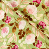 Surat Cotton Pastel Green Vintage Shades of Pink Floral Digital Print Fabric