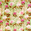 Surat Cotton Pastel Green Vintage Shades of Pink Floral Digital Print Fabric