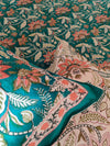 Tropical Lotus Pure Cotton Jaipuri Double Bedsheet