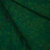 Viscose Linen Dark Green With Rose Jaal Kaatha Screen Print Fabric