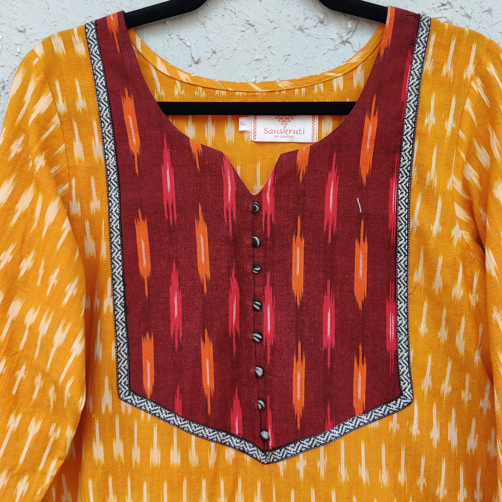 Multi-color Ikkat Cotton Kurti Straight Kurti at Best Price in Madurai |  Happy Garments