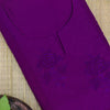 YESHVI - Pre Desined Purple Pintucks Cotton Silk With Self Embroidered Yoke Kurta Piece