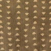 Yarn Dyed Pure Cotton Dabby Dark Brown With Triangles Hand Block Print Fabric