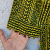 ANVI - Pure Cotton Discharge Hand Block Printed Border Stripes Everyday Wear Kurta